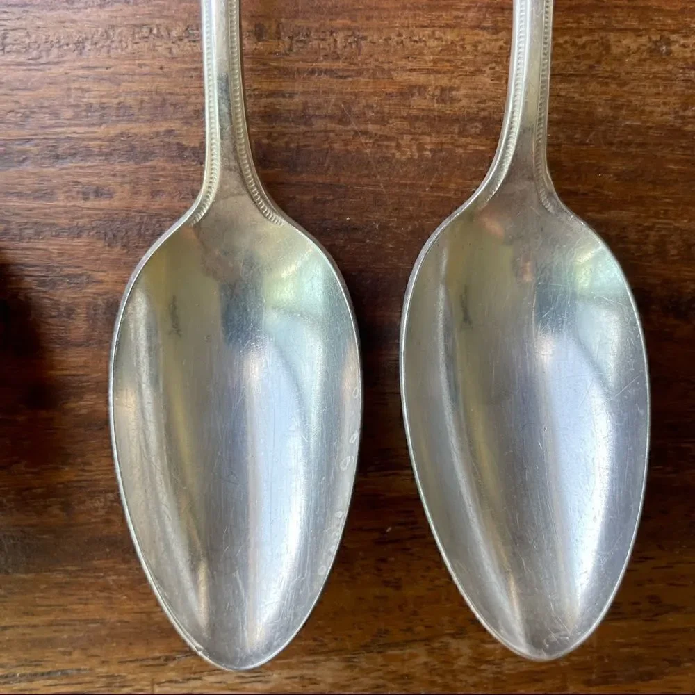 Antique 1921 Oneida Community Plate Grosvenor Teaspoons Set of 6 With Monogram